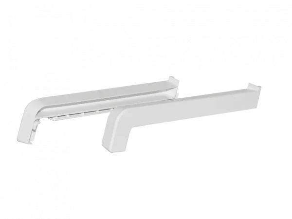 Plastové venkovní krytky - nos 25mm - bílá RAL 9016 - pár