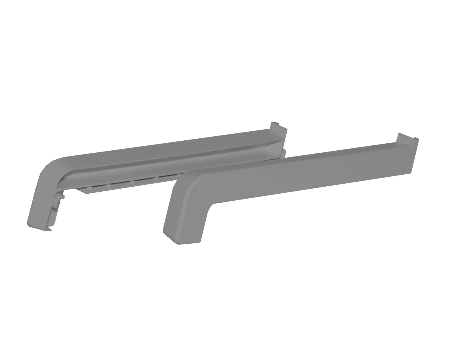 Plastové venkovní krytky - nos 25mm - stříbrná RAL 9006 - pár
