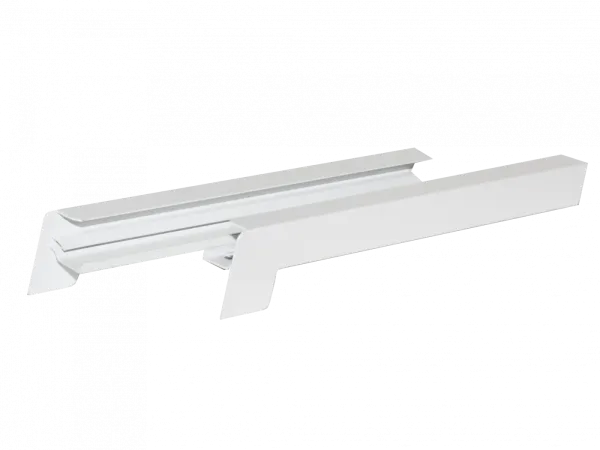 Hliníkové venkovní krytky - nos 25mm - bílá RAL 9016 - pár